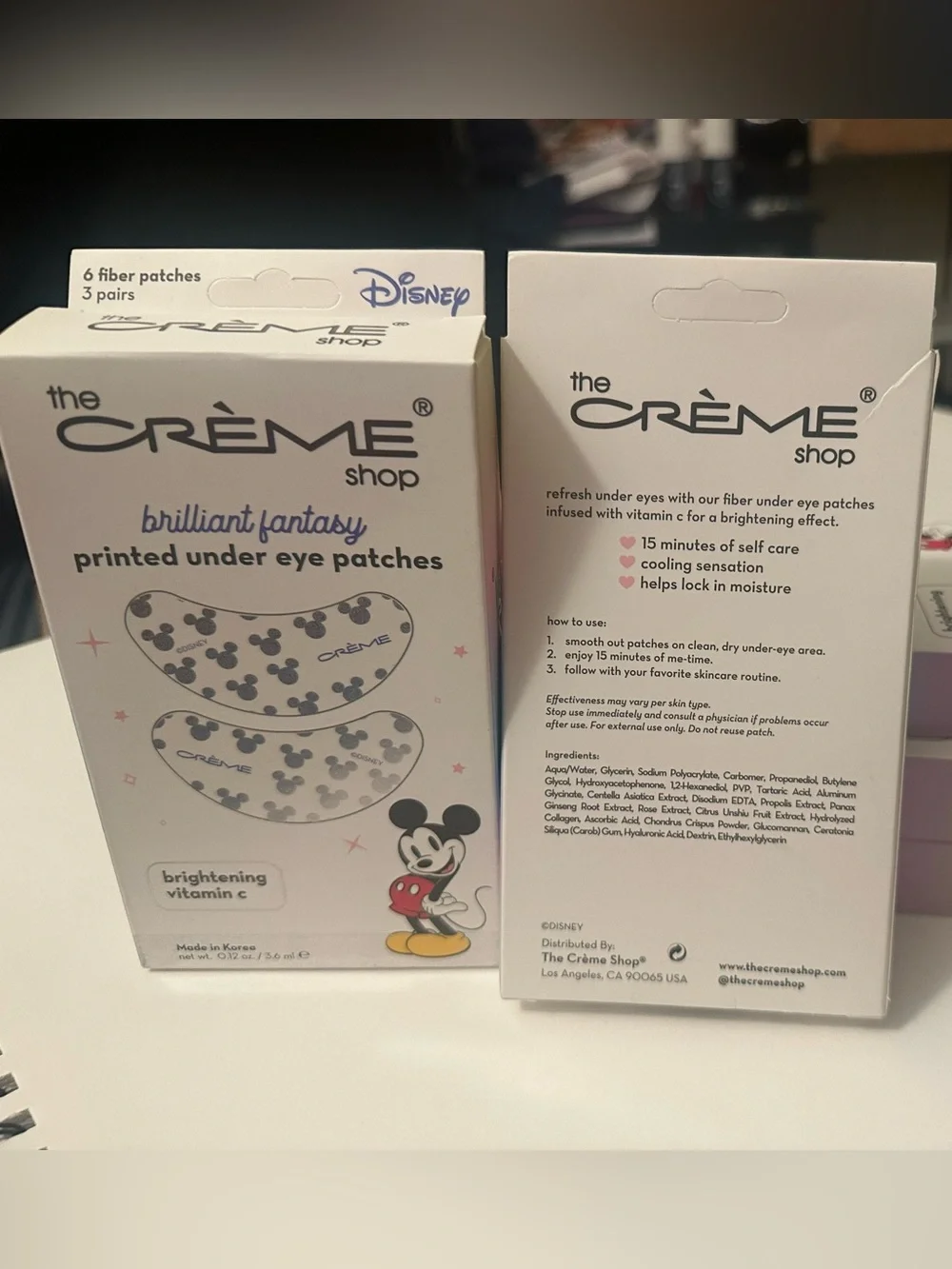 ONE (1) Box of Disney Brilliant Fantasy x The Creme Shop Eye Patches